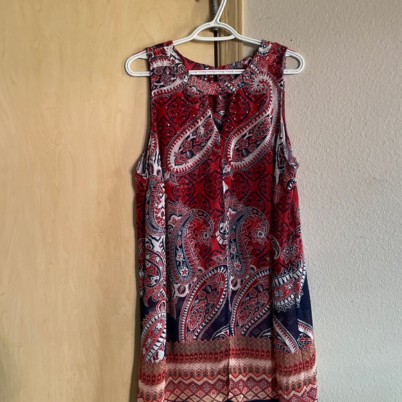 Roz & Ali Dresses & Skirts - Women XL Gorgeous Bohemian Tank Babydoll Shift Dress Spring Summer Dress